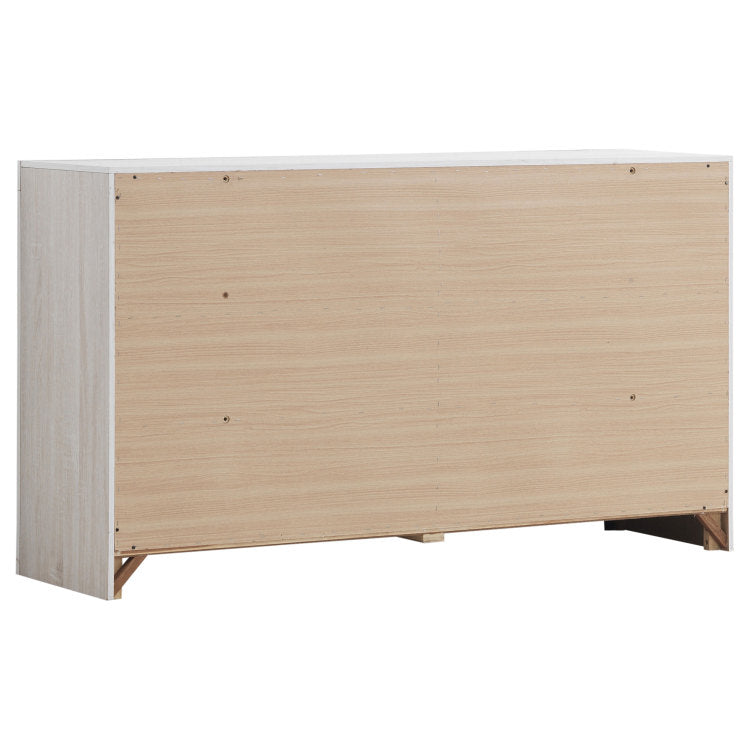 Sherwood Coastal White 6 Drawers Dresser
