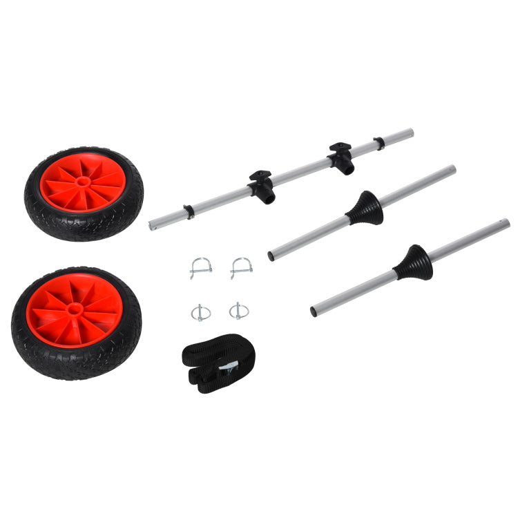 Soozier Universal Kayak Cart, Trolley Trailer Kayak Wheels With Strong Aluminum Frame, Adjustable Width Crossbar, & Large Tires