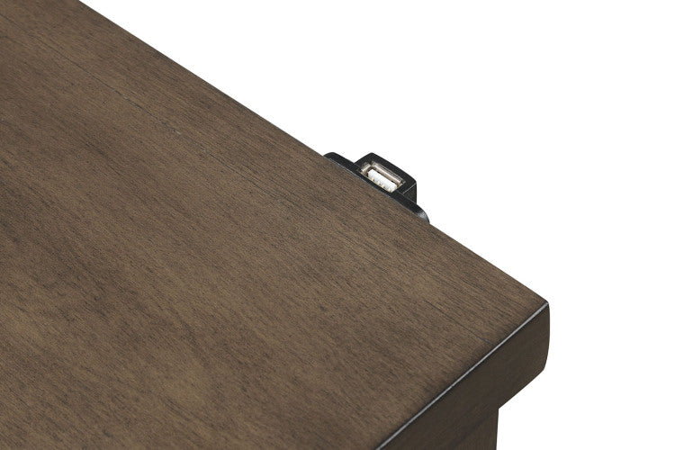Transitional Style 1Pc Nightstand Usb Port Felt Lined Top And Dovetail Drawers Dark Walnut Finish Bedroom Furniture