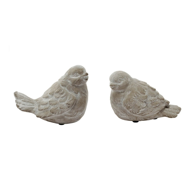 Set Of 2 Skye Sparrow Bird Accents, 5X3.5X5"