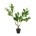 12X12X31.5"H Artificial Peva Lemon Tree With Lifelike Greenery And Black Plastic Pot