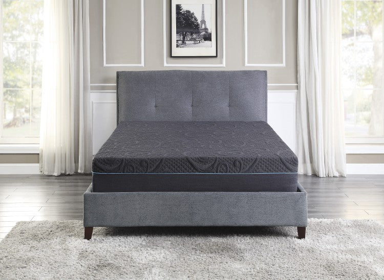 11 Inch Queen Size Bed Mattress Gel Infused Memory Foam Hybrid Mattress, Dark Gray, Mattress In A Box