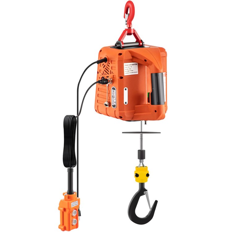 3 In 1 Electric Hoist Winch, 1100Lbs Portable Electric Winch, 1500W 110V Power Winch Crane, 25Ft Lifting Height, W Wire And Wireless Remote Control, Overload Protection For Lifting Towing