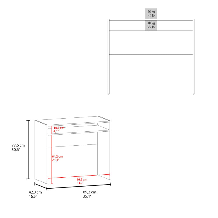 White Desk With Storage