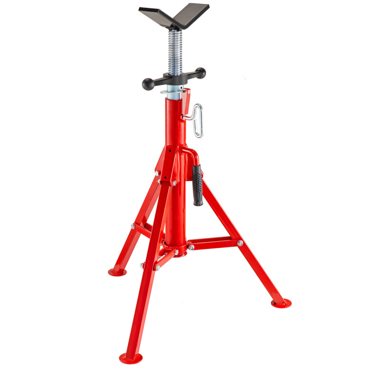 V Head Pipe Stand Adjustable Height 28 52 Inch, Pipe Jack Stands 2500 Lb. Capacity,Folding Portable Pipe Stands 1 2 To 12 Inch Pipe Supporting,Steel Jack Stands
