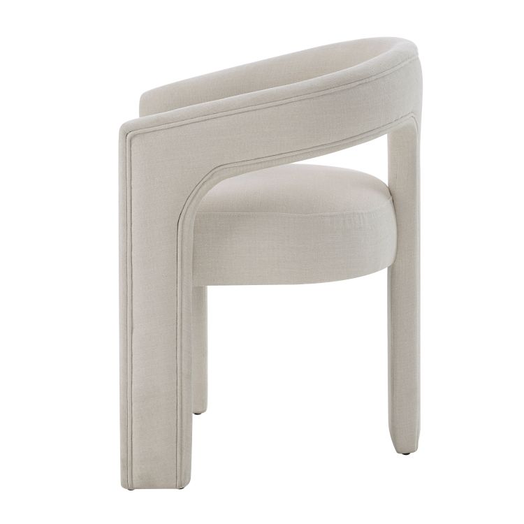 Gamarya White Chenille Side Chair Set Of 2