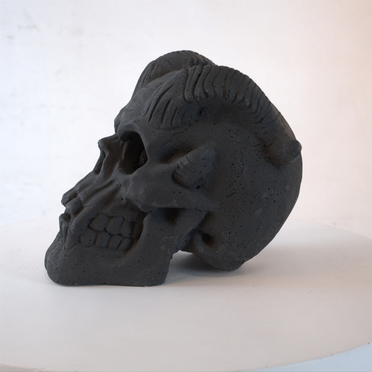 Refractory Materials Fireproof Imitated Human Fire Pit Skulls Gas Log For Ng, Lp Wood Fireplace, Firepit, Campfire, Halloween Decor, Bbq