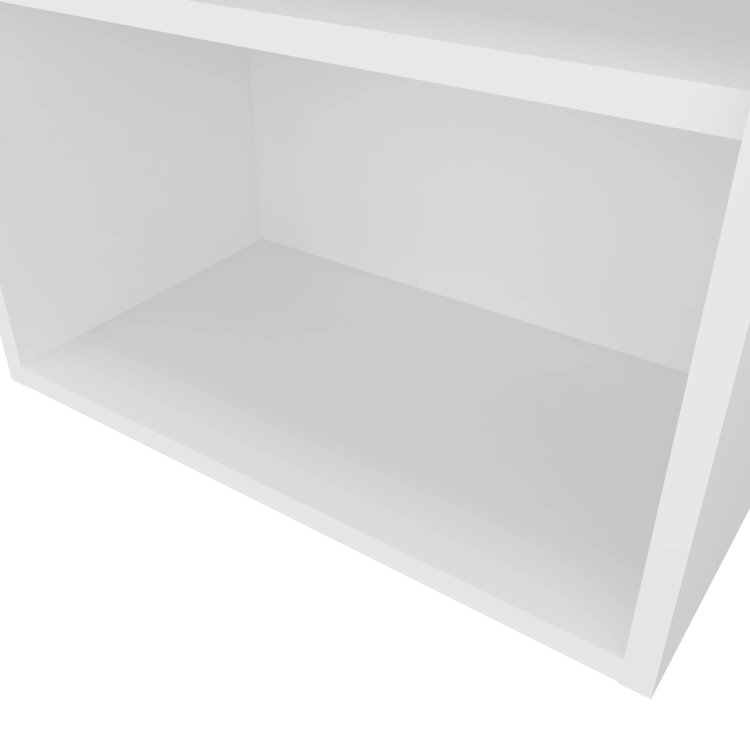 White Wall Cabinet With Open Storage