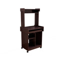 Microwave Cart Coffee Station Computer Cart On Locking Castors Hutch Gliding Shelf