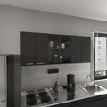 59 Inch Two Center Glass Doors Wall Cabinet Wenge