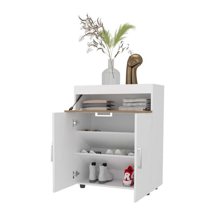 Pneumatic Lift Up Compartment Shoe Rack