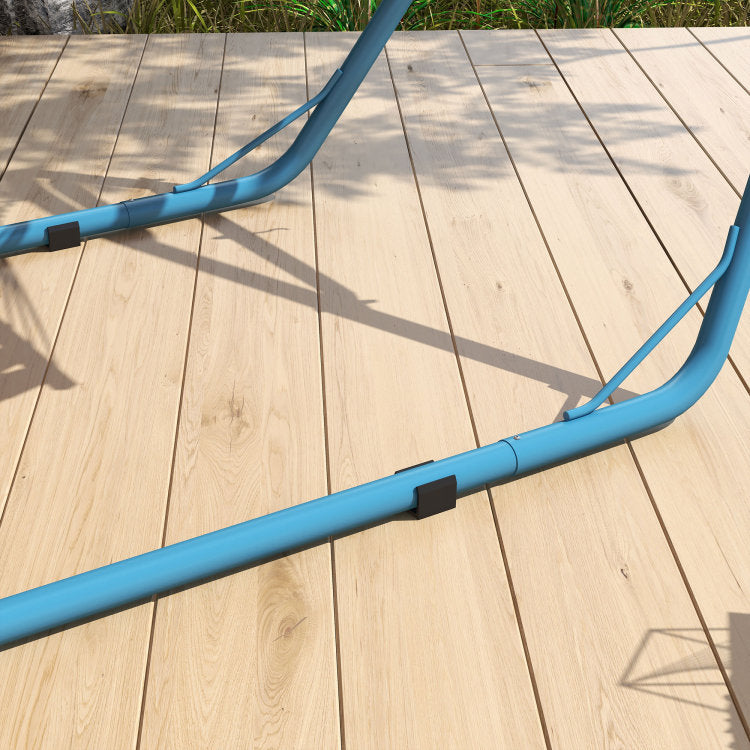 Outsunny Hammock Stand For 2 Person, Portable Adjustable Steel Frame Hammock Stand With Weather Resistant Finish, For 9 14Ft Hammocks, 10.3', 550 Lbs. Capacity, Blue