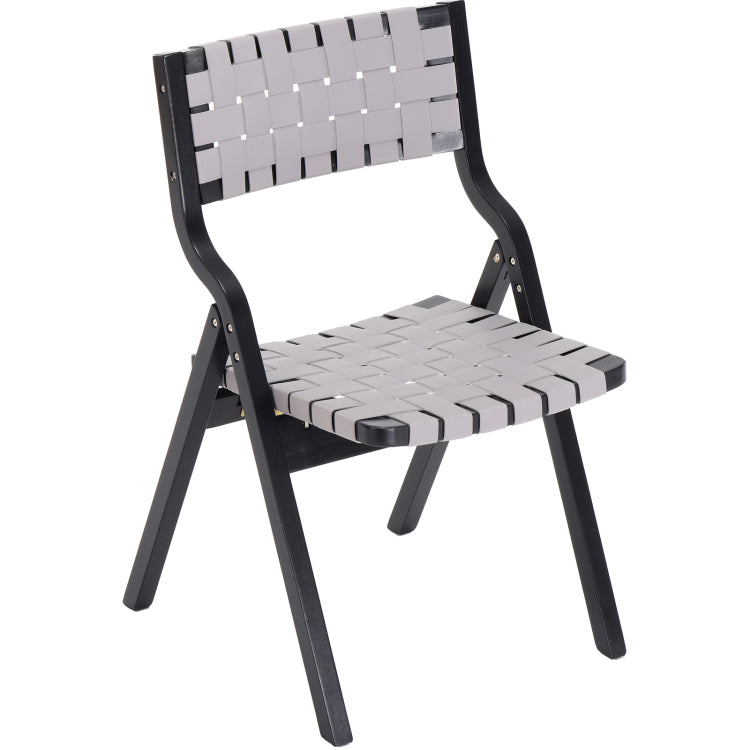 Wood Folding Chairs, Foldable Chairs Wooden Indoor Stackable Dining Chairs For Kitchen & Dining Room Chair Woven Seat & Webbing Back, Dining Chair Set Of 2