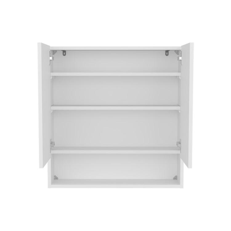 Medicine Cabinet, 2 Doors, 4 Shelves, White