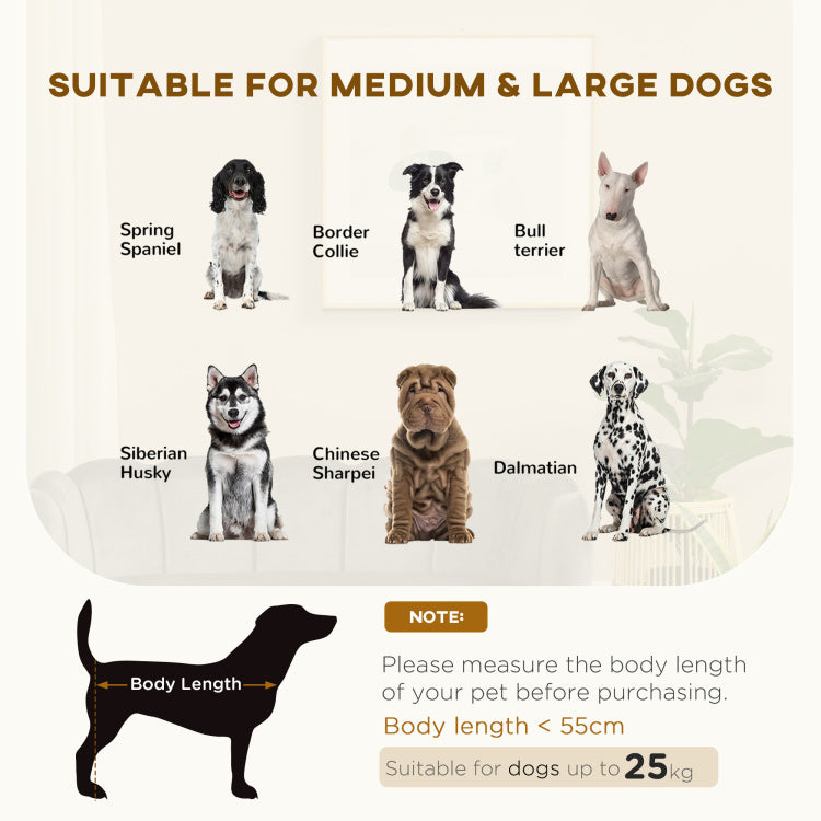 Pawhut Velvet Large Dog Couch With Foam Cushioning, Soft And Cute Dog Bed With Pearl Design, Dog Sofa For Big And Medium Dogs, Charcoal Gray