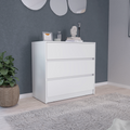Austin Three Drawer Dresser, Pull Out Mechanism White