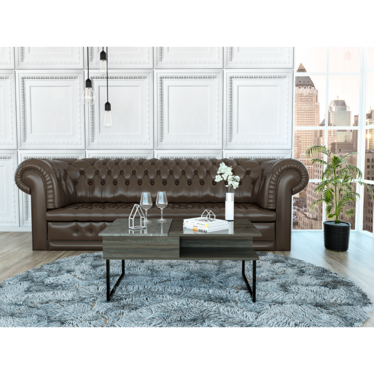 Atlanta Lift Top Coffee Table, One Shelf, Carbon Espresso Onyx