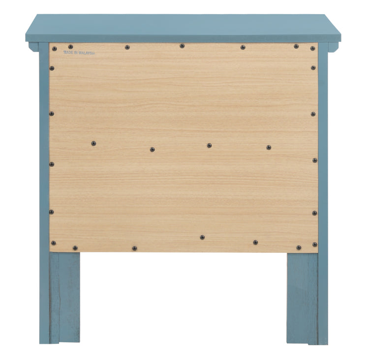 Teal Elegance Nightstand With Drawers