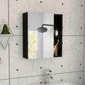 Labelle Medicine Cabinet With Mirror, Five Internal Shelves, Single Door Black