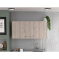 Napoles Wall Cabinet, Two Shelves, Double Door White Light Gray
