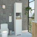 Ibis Linen Cabinet, Double Doors, Four Interior Shelves, Two Cabinets White