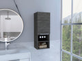 Mila Bathroom Cabinet, Two Interior Shelves, Two External Shelves, Single Door Cabinet Smokey Oak