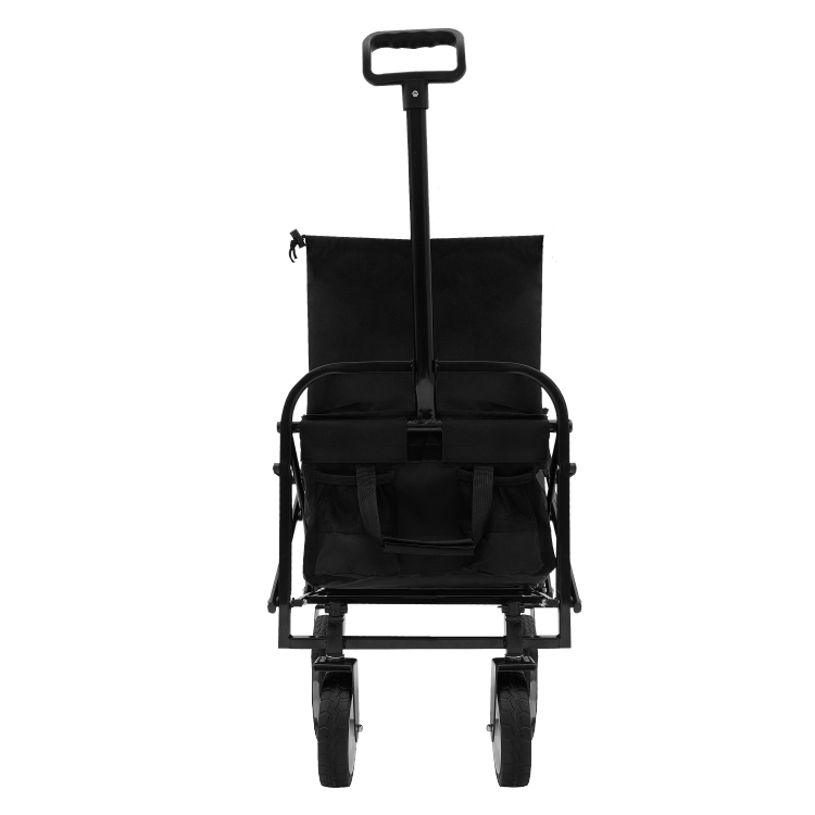 Minimeetall Extention Excollapsible Foldable Wagon Cart Beach Wagon Heavy Duty Utility Cart Utility Wagon Grocery Cart For For Camping Shopping Sports Gardeing Fishing Supports 225Lbs Black