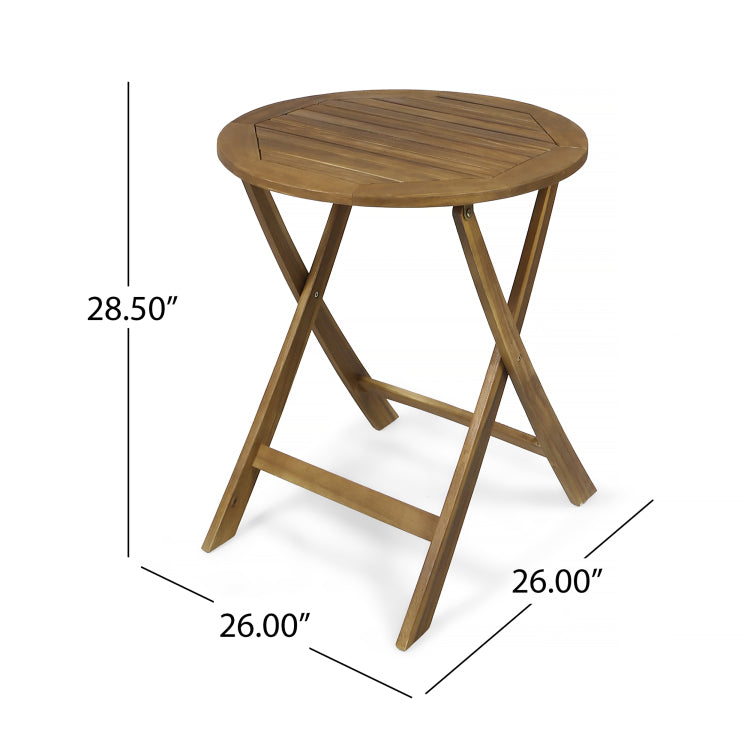 HILLSIDE BISTRO SET,2 Chairs 1 Table brown - wood
