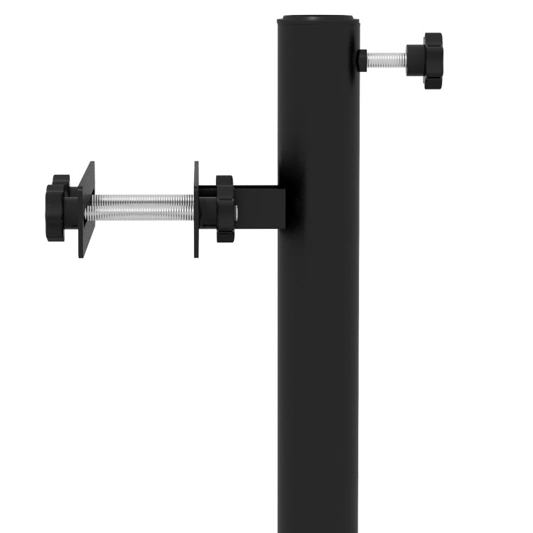 Outsunny Patio Umbrella Holder With Adjustable Clamps, Umbrella Deck Mount Bracket For Railing, Balcony, Fences, Patio Umbrella Stand For Market Umbrella And Offset Umbrella, Black