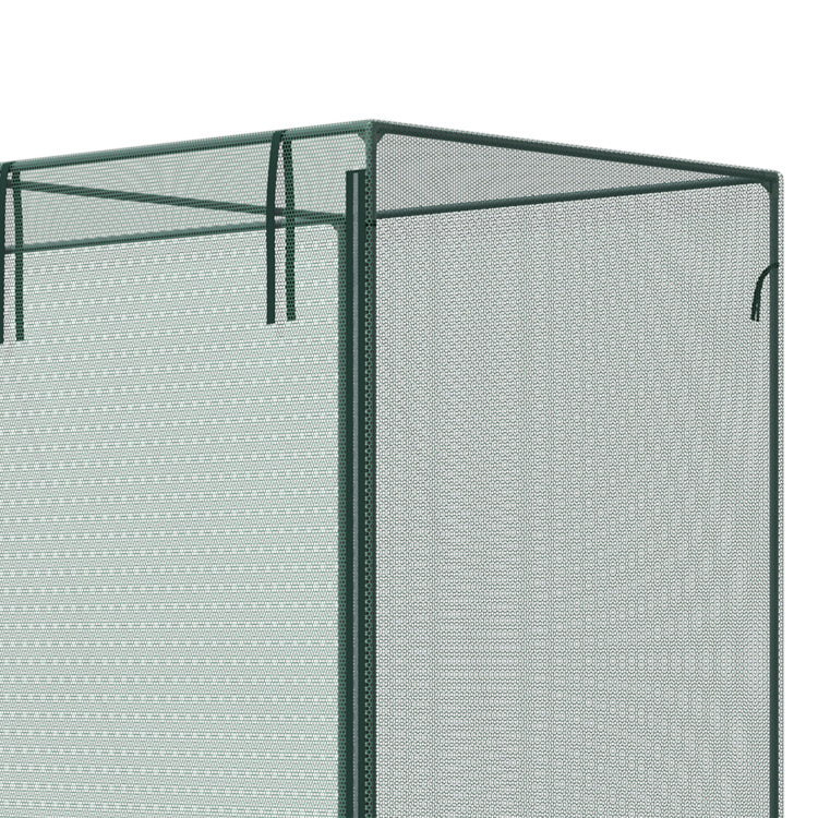 Outsunny 6' X 3' Crop Cage, Plant Protection Tent With Zippered Doors For Vegetable Garden, Backyard, Green