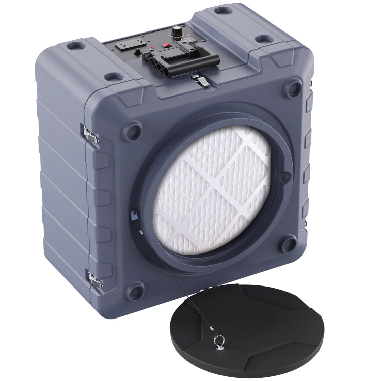 Air Scrubber With 3 Stage Filtration, Stackable Negative Air Machine 550 Cfm, Air Cleaner With Merv10, Carbon, H13 Hepa, For Home, Industrial And Commercial Use