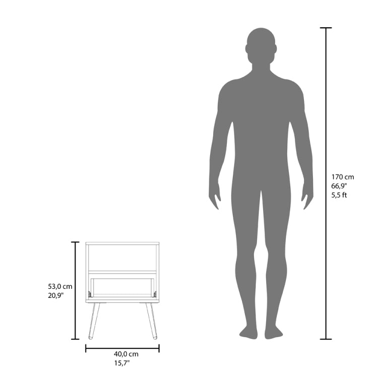 Kechi Nightstand White Macadamia