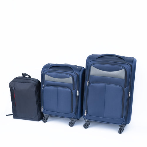20 24 Travel Case Two Piece Suitcase Set Oxford Trolley Case Without Password Lock Universal Wheel Oxford Cloth Backpack Blue
