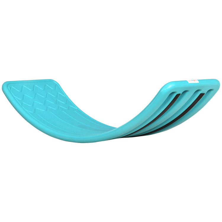 Qaba Kids 32" Balance Board, Wobble Board For Kids Toddlers, Curvy Rocker Board, Preschool Learning Montessori Waldorf Toy For Ages 3 6 Years Old, Blue