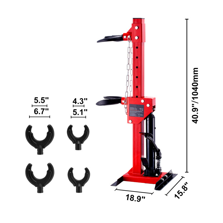 Strut Spring Compressor, 4.5 Ton 9920 Lbs Hydraulic Jack Capacity, 1 Ton Rated Compression Force, Auto Strut Coil Spring Compressor Tool, Hydraulic Spring Compressor For Strut Spring Removing