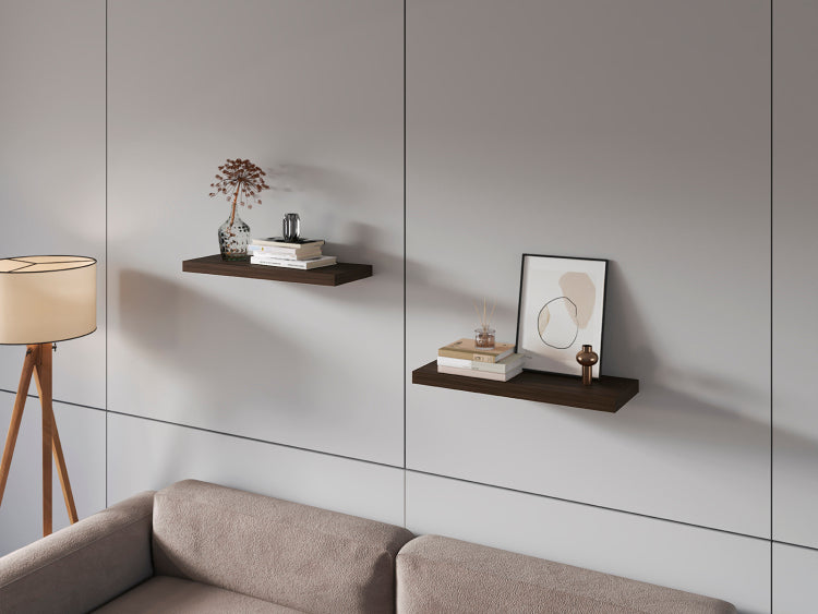 Ecco 31.5" Wide Floating Shelves Set Of 2, Shelves For Wall Decor For Bedroom, Bathroom Storage Shelves, Book Shelves For Living Room