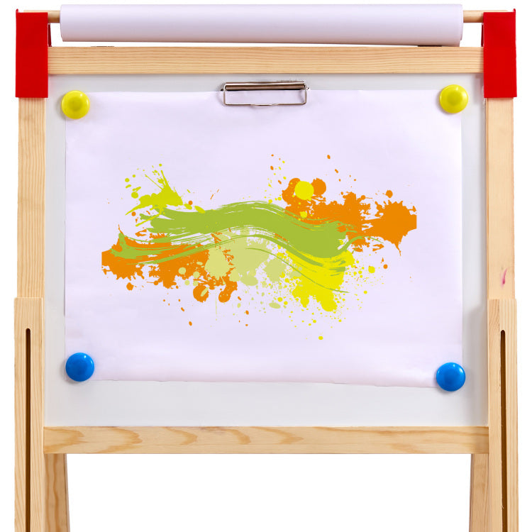 3 In 1 Kids Art Easel Double Sided Wooden Magnetic Whiteboard Chalkboard