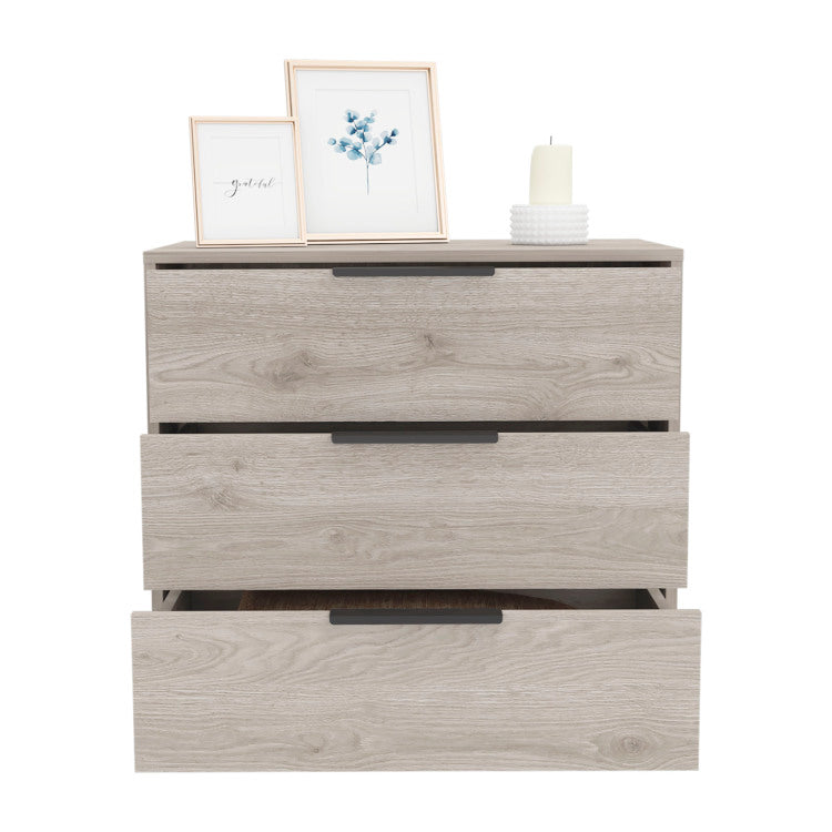 Kaia 3 Drawers Dresser, Superior Top Light Gray