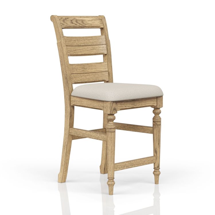 Ladder Back Counter Stool Caramel Finish