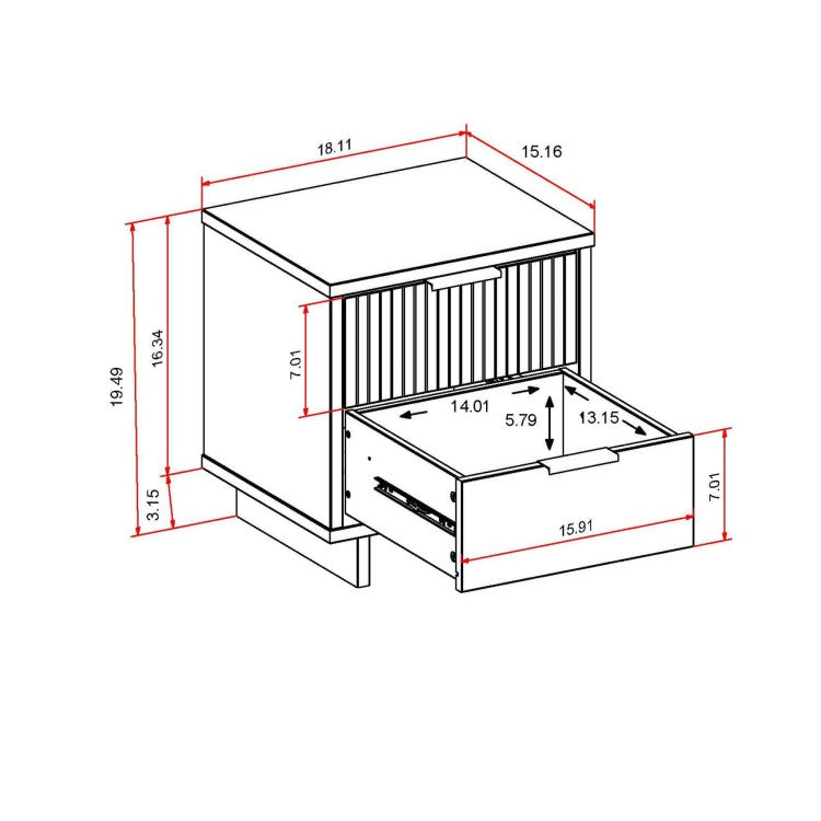 Nightstand In White