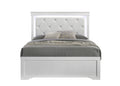 Blaze Upholstered Modern Style Full Bed Made With Led Headboard & Wood In White Nj Inventory
