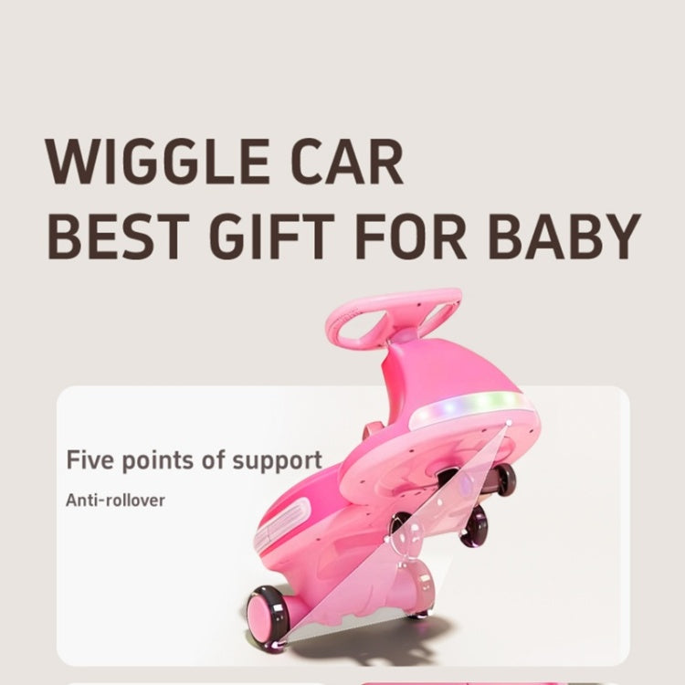 Electric Rocking Car, Fully Illuminated, With Enlarged Flashing And Silent Wheels, 12V7 Battery, Dual Drive 550 Motor, And Bluetooth Gliding And Electric Two In One
