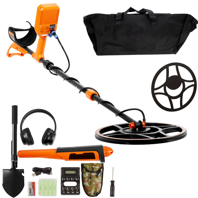 Waterproof Metal Detector, 12" Coil, Professional Rechargeable Gold Detector, 39 50 In Adjustable With Lcd 7 Modes Advanced Dsp Chip Bluetooth Headset, Ip68 For Detecting Gold Treasure Hunting