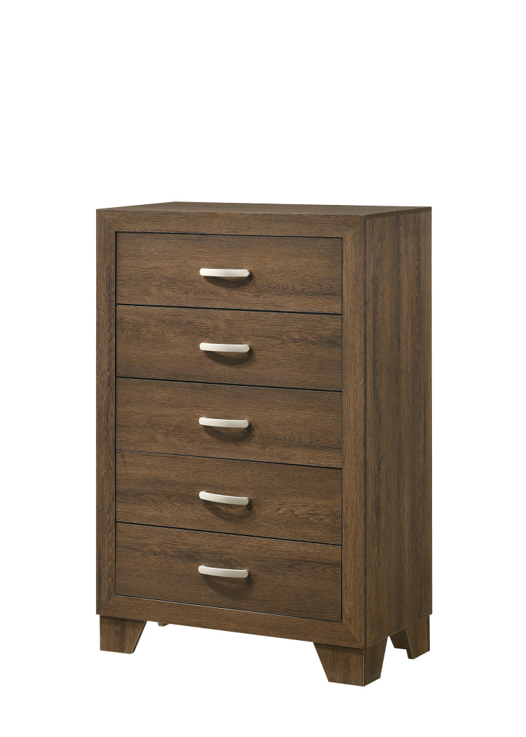 Oak 5 Drawer Chest