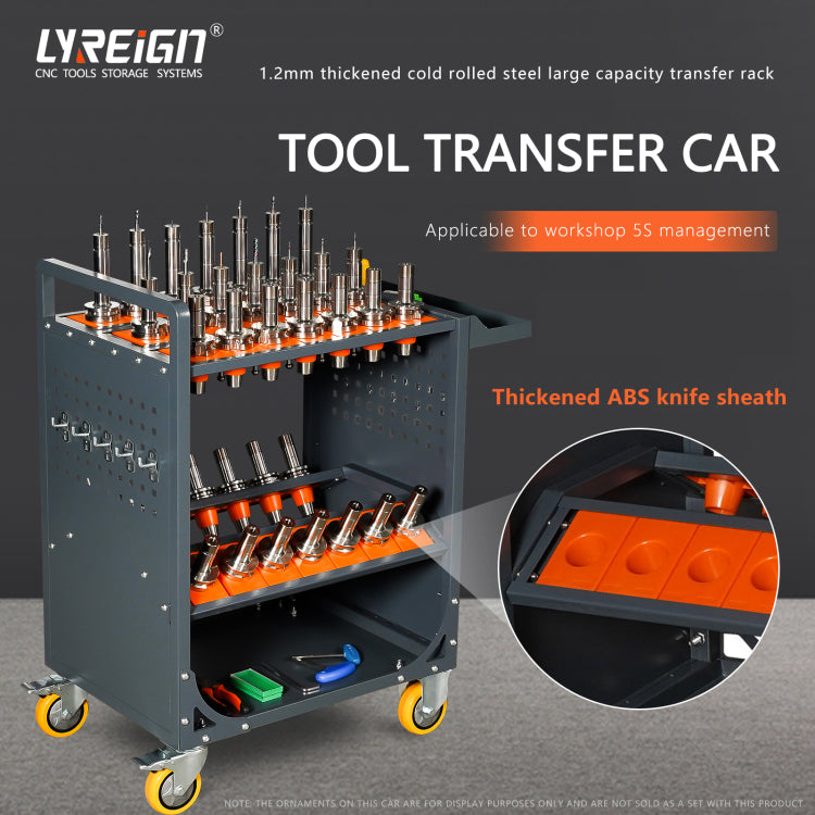 Grey Tool Cart Cnc Tool Cart Cat40 Tool Trolley Bt40 Cnc Tool Holder Cart Cnc Machine Tool Service Cart Cat40 35 Capacity