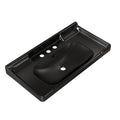 Vici 36" Bathroom Ceramic Basin With 3 Pre Drilled Hole, No Cabinet And Faucet, Black
