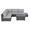 Fully Assembled 4 Person Wicker Patio Set With Cushions