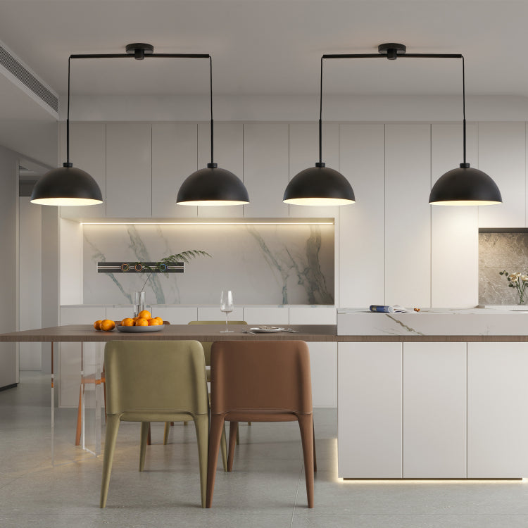 41" Industrial Modern Black Double Pendant Light Adjustable Ceiling Hanging Lamp With Matte Finish For Dining Room, Kitchen, Or Living Room Stylish And Durable Lighting Fixture No Bulbs
