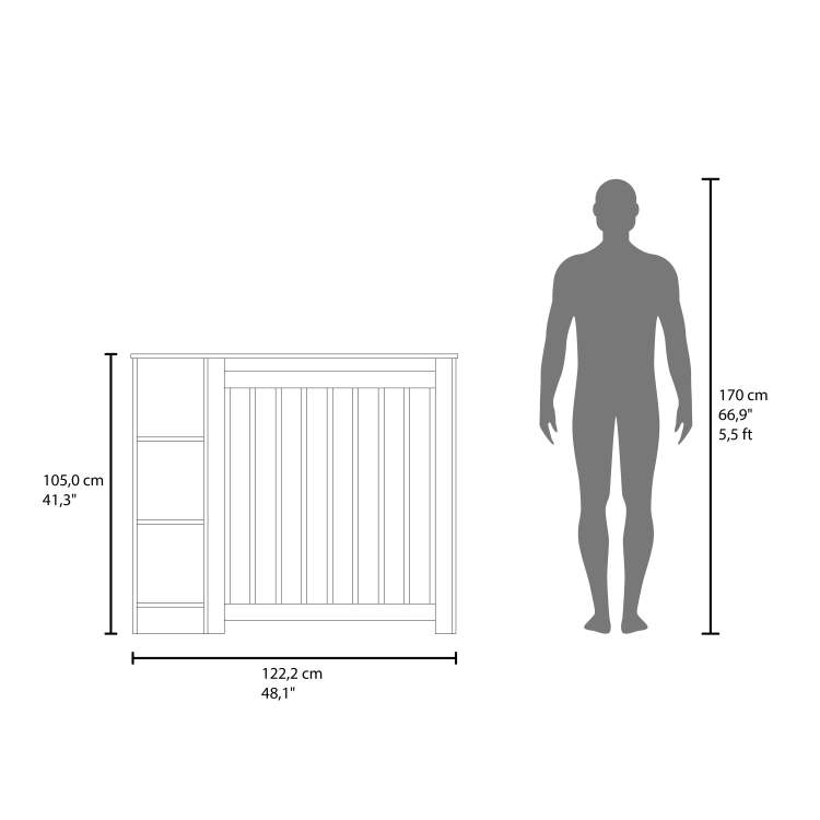 White Radiator Cover With Storage
