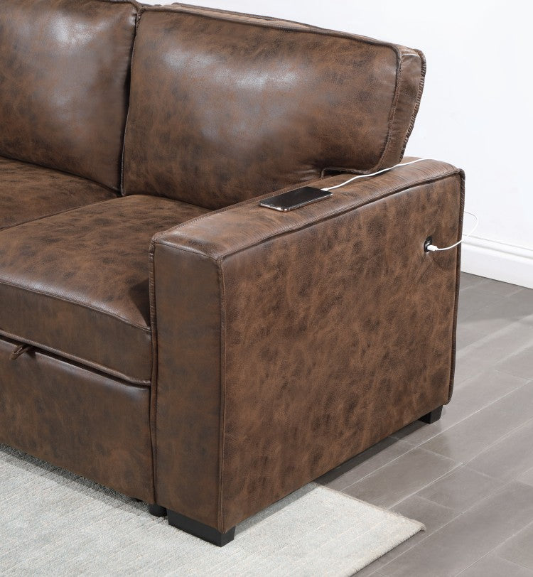 Territory Coffee Reversible Pull Out Sofa Bed